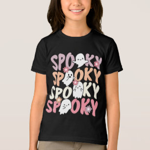 Niedliche Wiederholungs-Spooky Halloween-Ghost-Typ Tri-Blend Shirt