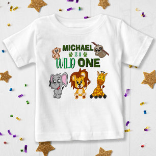 Niedliche wild lebende Dschungelsafari Tiere zum e Baby T-shirt