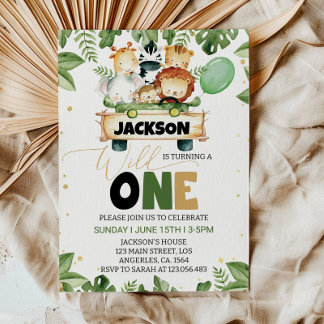 Niedliche wild lebende Tiere - Einladung zum Gebur