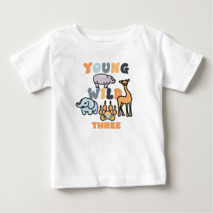 Niedliche wild lebende Tiere Kleinkind Baby T-shirt