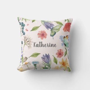 Niedliche Wildblume Girl Baby Kinderzimmer-Dekorat Kissen
