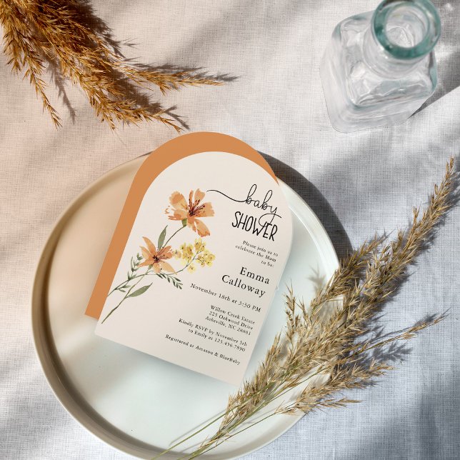 Niedliche Wildblume Kinderdusche Einladung (Von Creator hochgeladen)