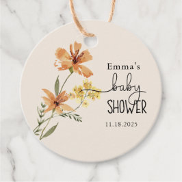 Niedliche Wildblume Kinderdusche Geschenkanhänger