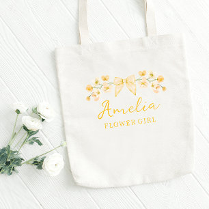 Niedliche Wildblume Yellow Boho Chic Flower Girl Tragetasche