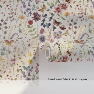Niedliche Wildblumen, Abziehfolie und TASTWallpape Tapete