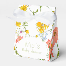 Niedliche Wildblumen Babydusche Geschenkschachtel
