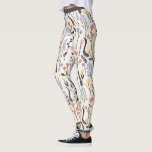 Niedliche Wildblumen Leggings<br><div class="desc">Niedliche Wildblumen in einem nahtlosen Muster mit weißem Hintergrund.</div>