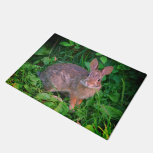 Niedliche Wildbraun-Kaninchen Fußmatte