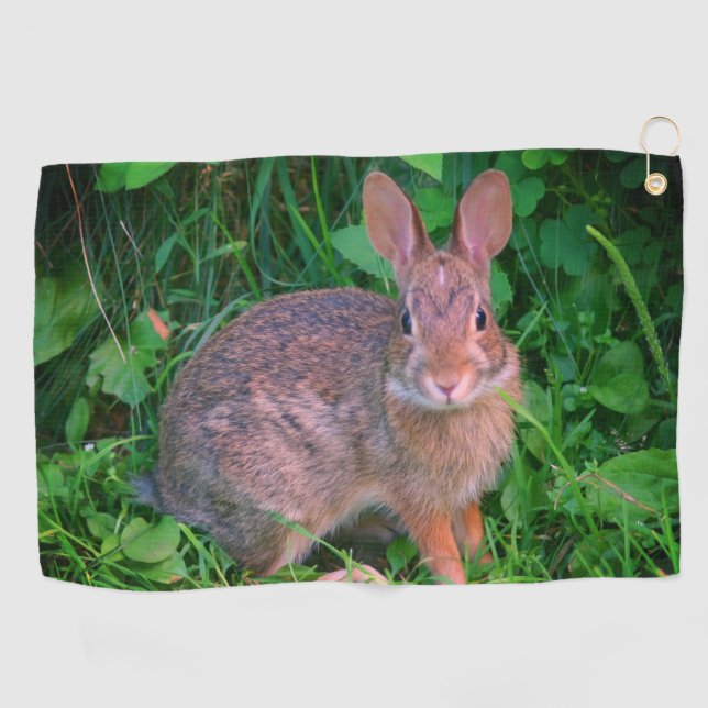 Niedliche Wildbraun-Kaninchen Golfhandtuch (Horizontal)
