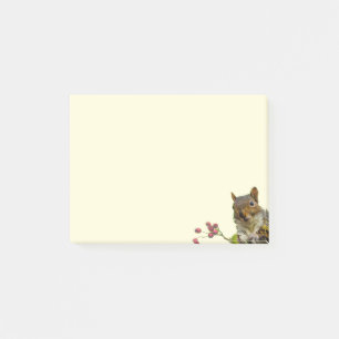 Niedliche wilde Eichhörnchen auf Elfenbein Post-it Klebezettel