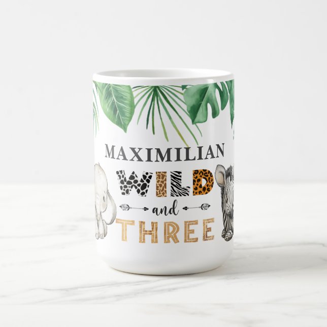 Niedliche Wildtiere und Drei Safari Kaffeetasse (Mittel)