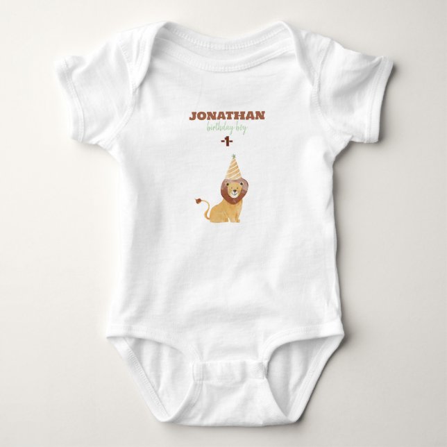 Niedliche Wildtiere zum Geburtstag Baby Strampler (Vorderseite)