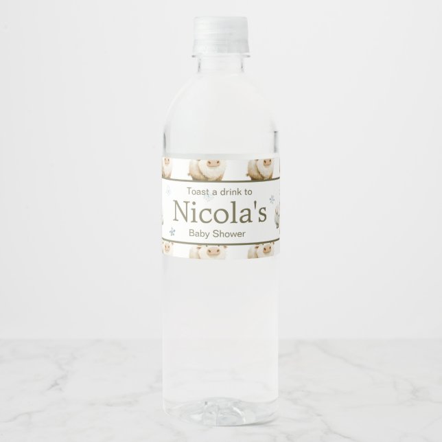 Niedliche Winter Arctic Cow Babydusche (Vorderseite)