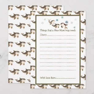 Niedliche Winter Arctic Whale Baby Dusche Einladung