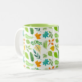 Niedliche Winter-Blätter | Herbst-Planter-Keramik Zweifarbige Tasse