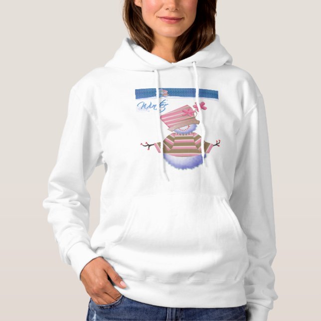 Niedliche Winter-Blues Hoodie (Vorderseite)
