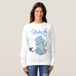 Niedliche Winter-Blues Sweatshirt