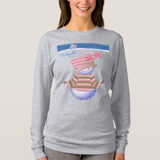 Niedliche Winter-Blues T-Shirt (Vorderseite)