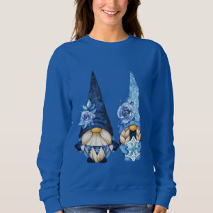 Niedliche Winter-Blumengnomen Sweatshirt
