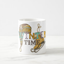 Niedliche Wintereis Skate Strick Strumpf Kaffeetasse