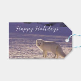 Niedliche Winterfotografie des Schneefräses Geschenkanhänger