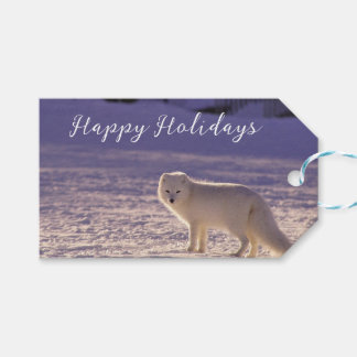 Niedliche Winterfotografie des Schneefräses Geschenkanhänger