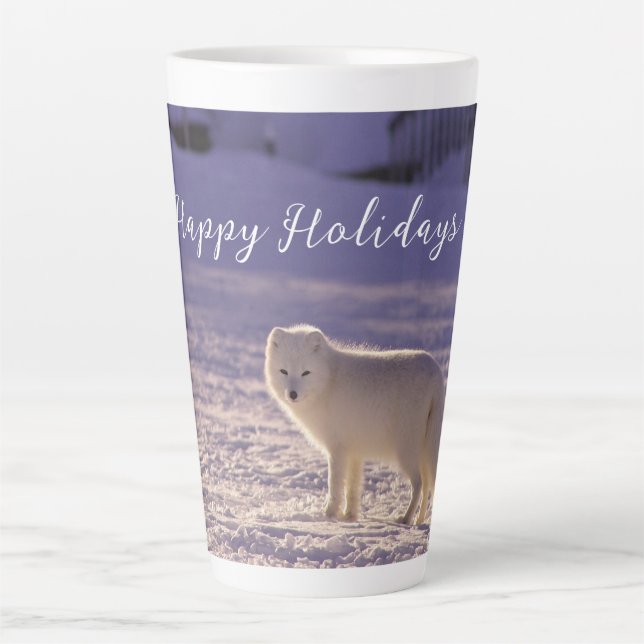 Niedliche Winterfotografie des Schneefräses Milchtasse (Vorderseite)