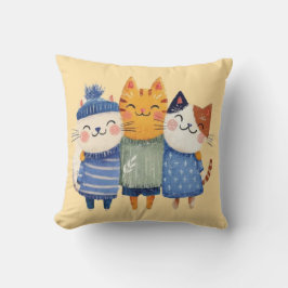 Niedliche Winterkatzen Umarmungskissen - Gemütlich Kissen