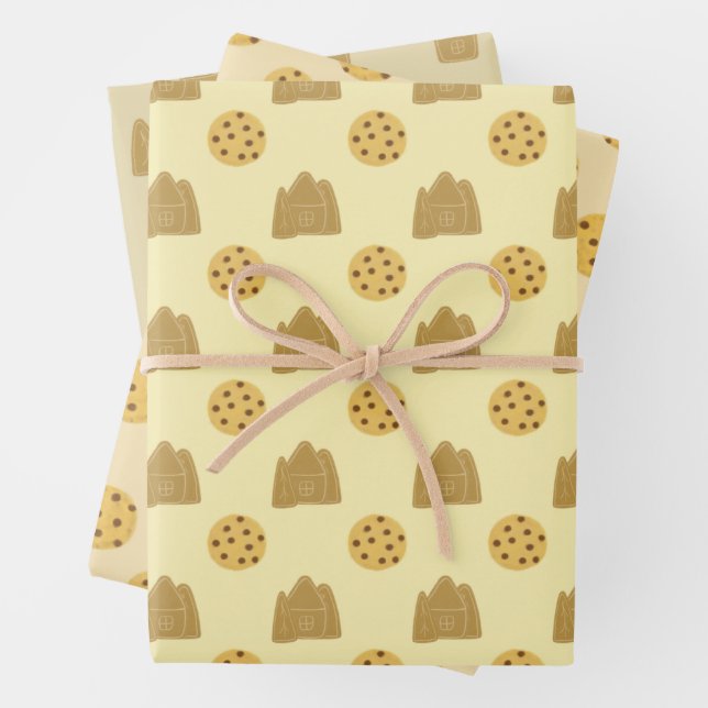 niedliche Winterkekse Geschenkpapier Set (Beispiel)