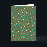 Niedliche Winterpolka-Punkte in grüner Leere Karte<br><div class="desc">Niedliche Winter Polka Punkte Punkte in grün und Aquamarin blank Jeden Anlaß Grußkarte</div>
