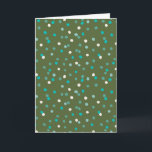 Niedliche Winterpolka-Punkte in grüner Leere Karte<br><div class="desc">Niedliche Winter Polka Punkte Punkte in grün und Aquamarin blank Jeden Anlaß Grußkarte</div>