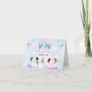 Niedliche Winterprinzessin Royal Birthday Girl Dankeskarte