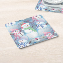 Niedliche Wintersaison Snowmen Kunst, Dichtung und