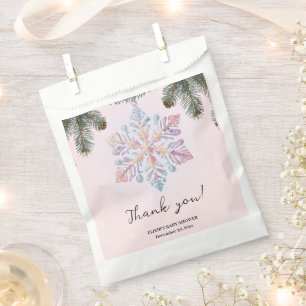 Niedliche Winterschneeflocken Niedliche Babydusche Geschenktütchen