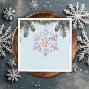 Niedliche Winterschneeflocken Niedliche Babydusche Serviette