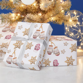 Niedliche Winterschneemobile Wasserfarbe Geschenkpapier