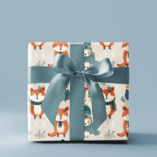 Niedliche Wintertiere Weihnachten & Geburtstag Geschenkpapier