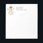 Niedliche Wintervögel mit Snowman Christmas Chicka Notizblock<br><div class="desc">Niedliche Wintervögel mit Snowman Christmas Chickadee</div>