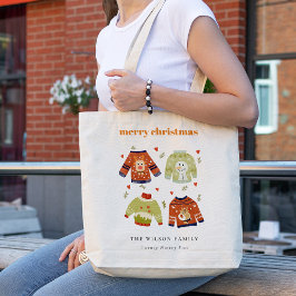 Niedliche Winterweihnachtsgeburt Blätterteig Ugly  Tragetasche