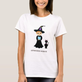 Niedliche Wissenschaftler und Katze T-Shirt