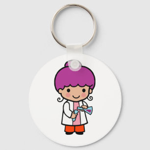 Niedliche Wissenschaftlerin / Chemist Girl with Fl Schlüsselanhänger