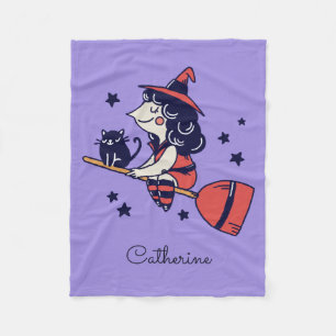 Niedliche Witzbein Halloween-individuelle Name-Fle Fleecedecke