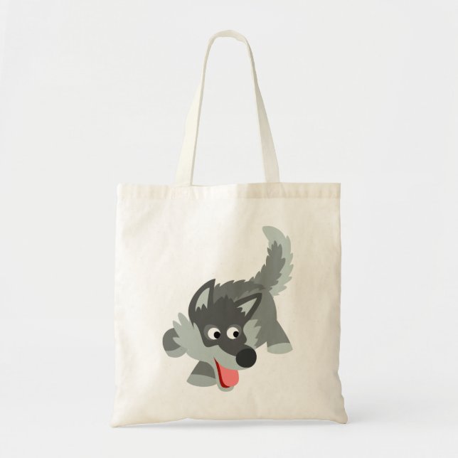 Niedliche Wölf-Tasche für Cartoon Tragetasche (Vorne)