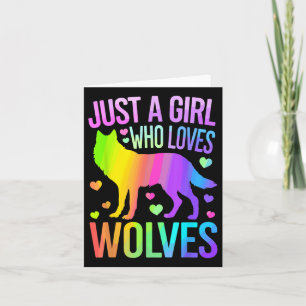 Niedliche Wolfskunst für Girls Wof Pack Wolfs Wolf Karte