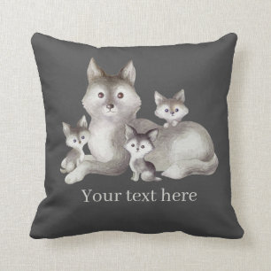 niedliche Wolfsliebhaber Dekoration Throw Kissen