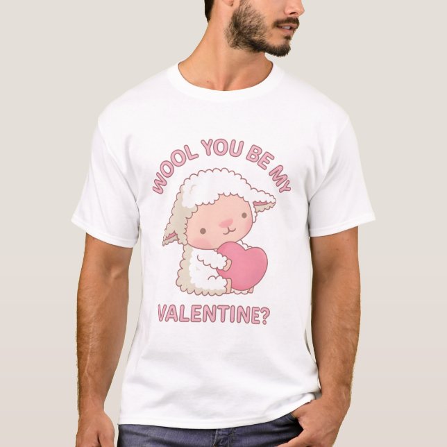 Niedliche Wolle, du bist mein Valentinpuppen Doodl T-Shirt (Vorderseite)
