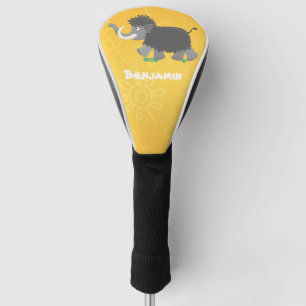Niedliche Wollmammut-Cartoon-Abbildung Golf Headcover