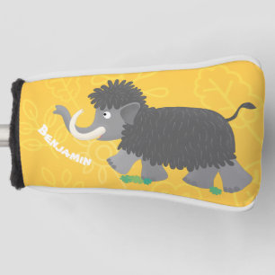 Niedliche Wollmammut-Cartoon-Abbildung Golf Headcover