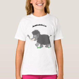 Niedliche Wollmammut-Cartoon-Abbildung T-Shirt