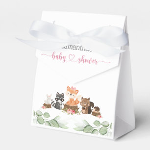 Niedliche Woodland Animal Floral Baby Girl Dusche Geschenkschachtel